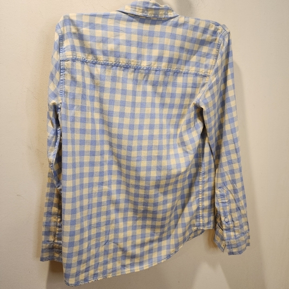 Abercrombie & Fitch Blue and Cream Casual Button Down Kids Shirt 11/12 NWT - Picture 7 of 10